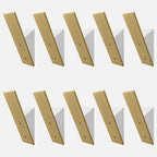 Homeforia Gold Wall Coat Hooks, High End White Wood & Gold Metal Wall Mounted by Homeforia
