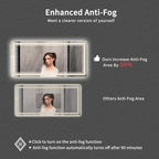 Big Bathroom Mirror, 84x40 Inch Gradient Front and Backlit Lighted Mirror - Image 6