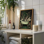 AtterrirArt Framed Plant Bathroom Wall Art, 12 * 16inch, Vintage Bathtub - Image 3