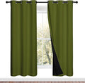 NICETOWN Olive Green Full Shade Curtain Panels, Olive Green, Pair of Thermal by NICETOWN
