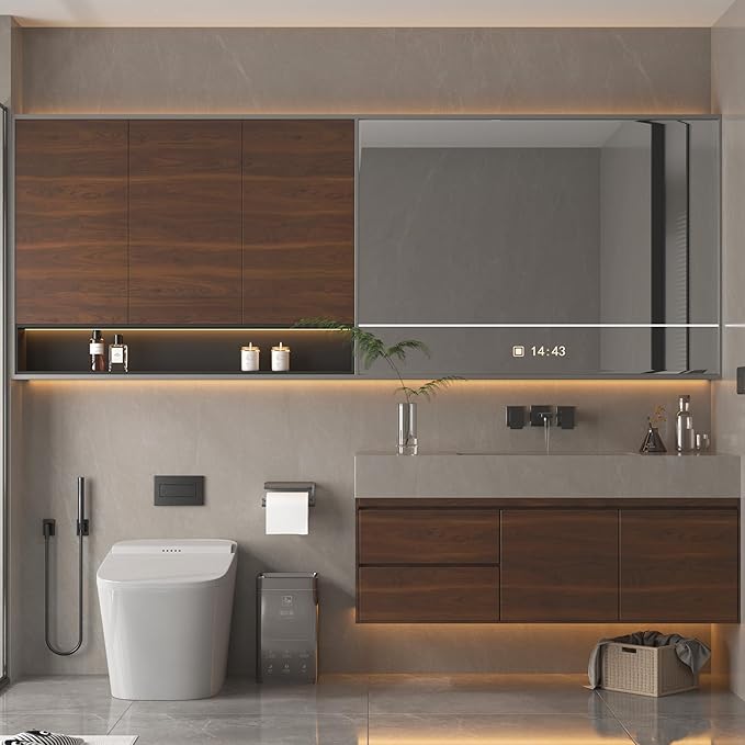 BOMENG Walnut Wood Contact Paper 16x79 inch Dark Brown Wood Wallpaper Peel and - Image 2