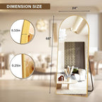 XRAMFY 24x68 Arched Full Length Mirror Floor Mirrors - Image 5
