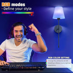 NIORSUN Battery Operated Wall Sconce Set of 2, 10 Colors Wireless Wall Lamps - Image 3