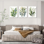 Bwodke Botanical Wall Art Plant Floral Watercolor Poster Canvas Prints Set of 3 - Image 2
