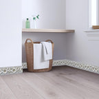 Silver Floral Wallpaper Border 196x4 Inch Peel and Stick Wall Border Metallic - Image 4