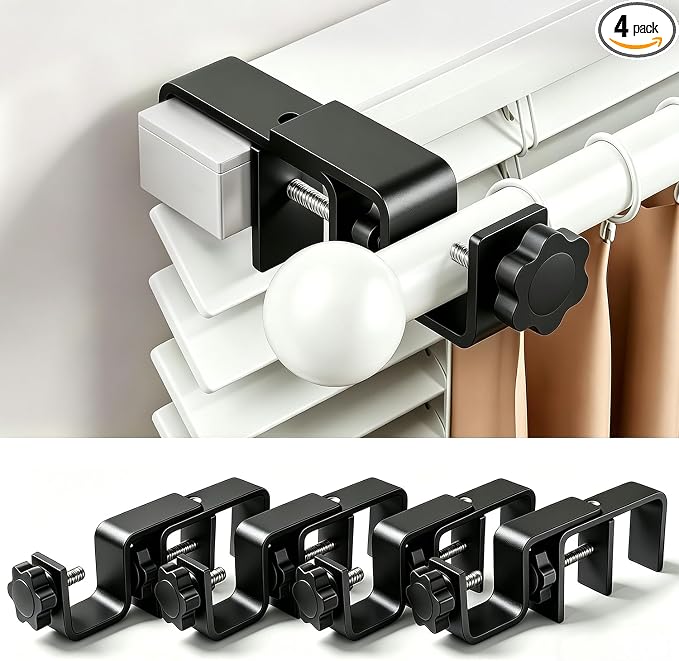 Mimiio No Drill Curtain Rod Brackets by Unknown