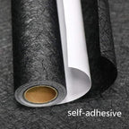 Abyssaly Black Silk Wallpaper Peel and Stick 15.7" X 393.7" Embossed Self - Image 2