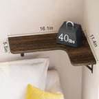 YGEOMER Corner Floating Shelves, Wall Mounted Corner Shelf - Image 3