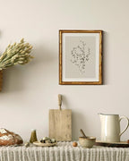 InSimSea Gold Bamboo Framed Canvas Wall Art, Minimalist Floral Botanical - Image 6