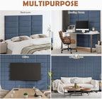IFNOW Wall Mounted Upholstered Headboard Queen, 3D Peel and Stick Soundproof - Image 7