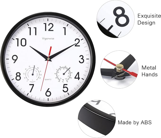Wall Clock, Sweep Silent Movement Accurate Clocks - Image 3