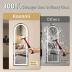 Koonmi LED Arched Full Length Mirror, Lighted Floor Mirrors - Image 3