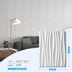 Art3d 24-Pack 3D Wall Panels for Interior Wall Décor, PVC Wavy Textured Accent - Image 3