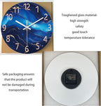 Glass Wall Clocks Battery Operated 14 Inch Modern Abstract Wall Clock - Image 6