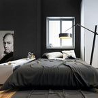 Abyssaly 35.4" x 118" Black Silk Wallpaper Peel and Stick Embossed Self - Image 8