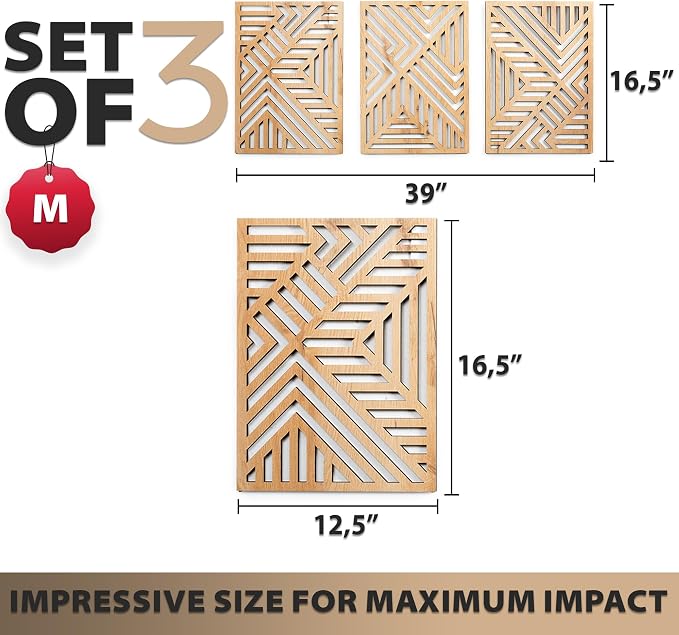 qmmp Modern Wooden Wall Sculptures - Image 4