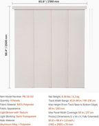 VEVOR Panel Track Blinds, Extendable Track from 45.8 in to 86 in W, Trimmable - Image 7