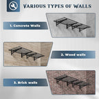Jusgym 2 Pack Heavy Duty Garage Wall Shelving Set, Wall Mounted Garage Shelves - Image 3