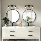 HARRITPURE Round Mirror 15.7 Black Wall Mounted Circle Mirrors Vanity Mirror - Image 8