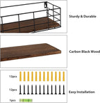 Fixwal Hanging Floating Shelves, 5 Sets of Mounted Shelves - Image 4