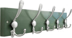 SKOLOO Creations Forest Green Solid Wood Wall Mounted Coat Rack, 5 Hooks by SKOLOO