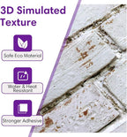 3D Faux Brick Wall Panels Peel and Stick, Small Brick-Look Textured Wall Sticker - Image 4
