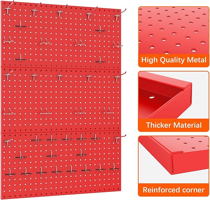 TORACK 3 PCS Metal Pegboard Panels - Image 5