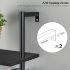 HOOBRO DIY Ladder Shelf, 6-Tier Wooden Wall Mounted Bookshelf, Narrow Bookcase - Image 6
