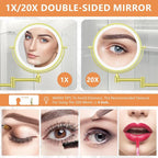 Auxmir 8'' Wall Mounted Lighted Makeup Mirror, 3200mAh Rechargeable - Image 3