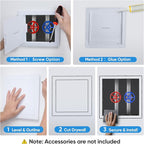 TICONN Access Panel for Drywall, 8 x 8 Inch ABS Plastic Wall Hole Cover Access - Image 6