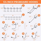 INCLY 70PCS Pegboard Wall Organizer, Garage Tool Storage, Workbench Organization - Image 4