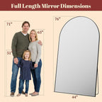 Suidia 76"x44" Arched Full Length Mirror - Image 4