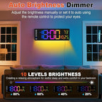 Pytha Sight 16 Inch Large Digital Wall Clock, Large LED Display Digital Wall - Image 5