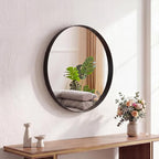 NEWBULIG 20-Inch Round Wall Mirror, Bathroom Wall Circle Mirror by NEWBULIG