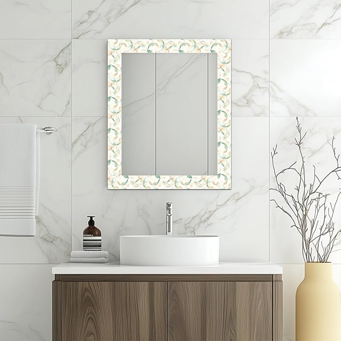 HOMETITUTE Wallpaper Border Peel and Stick Wall Border Green Leaf Watercolor - Image 6