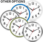AKCISOT Wall Clock, Modern Small Wall Clocks Battery Operated 8 Inch, Silent - Image 2
