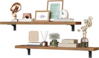 HOOBRO Floating Shelves for Wall, 31.5" Wall Mounted Shelves Set of 2, Hanging - Image 8