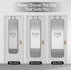 SCWF-GZ 47x14 Mirror Rectangle Full Body Length Door Hanging Wall Mounted Metal - Image 6