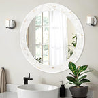 Tanmicoshomy Round Wall Mirror 24 Inch, Circle Mosaic Mirror - Image 5