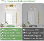 MOKATNG 3-Light Bathroom Light Fixtures, Vanity Light - Image 2