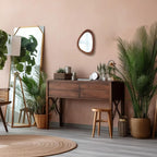 MAGFLERUM Irregular Wall Mirror, 15 * 10 inch Asymmetrical Wood Mirrors - Image 6