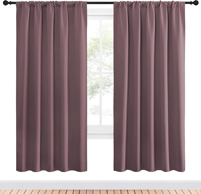 NICETOWN Living Room Curtains, Home Decorations Thermal Insulated Solid Rod - Image 2
