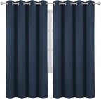 LEMOMO Navy Blue Blackout Curtains/52 x 72 Inch/Set of 2 Panels Room Darkening - Image 2
