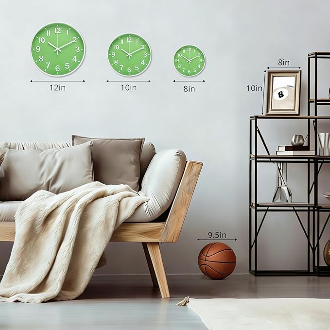 Wall Clock Modern Simple Quartz Decorative Clock Non-Ticking Silent Battery - Image 2