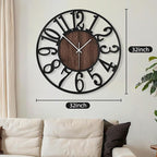 Maxstar Large Round Wall Clock for Living Room Decor Battery Operated Non - Image 2