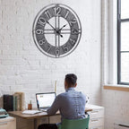 30 inch Large Wall Clock Decorative Solid Metal Retro Decor - Image 8