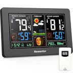 Newentor Weather Station Wireless Indoor Outdoor Thermometer, Color Display by Newentor