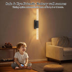 camuucci Battery Operated Wall Sconces Set of 2 Rechargeable Battery Powered - Image 7