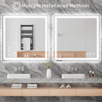 Koonmi 36"x40" LED Mirror for Bathroom, 90CRI Anti-Fog Vanity Mirror - Image 4