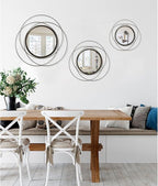 Circle Mirror Wall Decorative Metal Mirror Art Small Round Wall-Mounted Mirror - Image 6